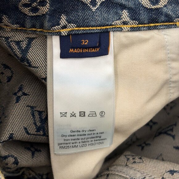 LOUIS VUITTON Monogram Denim Tailored Pants - Picture 6 of 12
